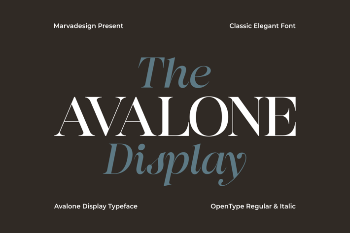 Avalone - Serif Display Font