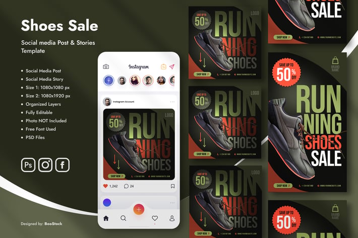 Sport Shoes Social Media Template