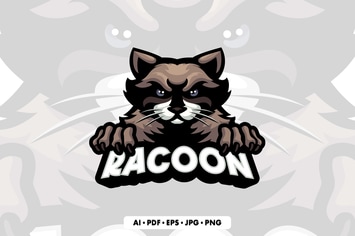 Racoon Mascot logo