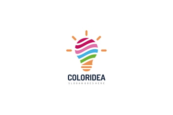 Colorful Bulb Logo