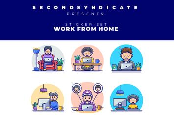 WORK FROM HOME STICKER PACK