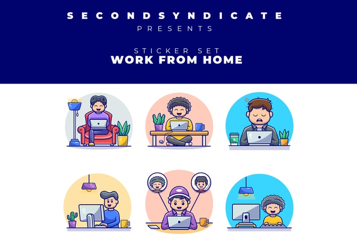 WORK FROM HOME STICKER PACK