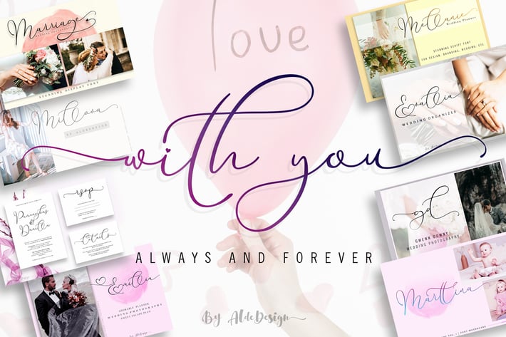 With You // Lovely Script Font