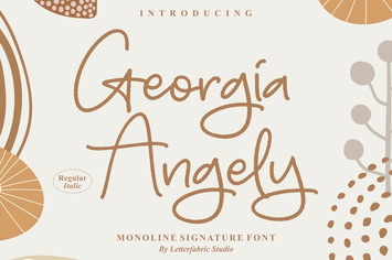 Georgia Angely Monoline Signature Font