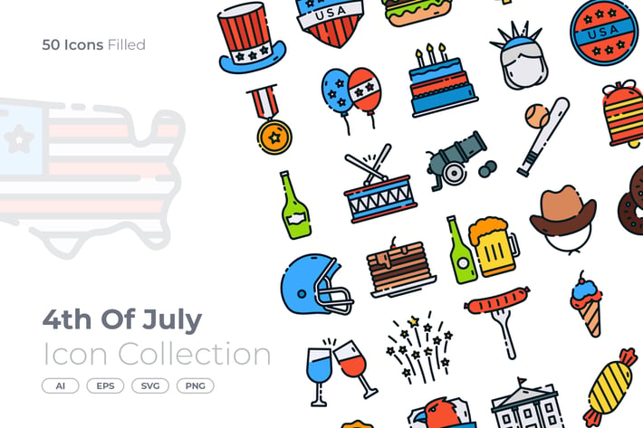 4th of July Filled Icon