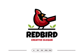 Red Bird Modern Simple Logo