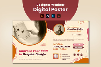 Graphic Designer Webinar Digital Poster