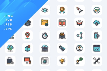 Seo Development Icons