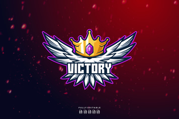 Crown Flying Champion Logo Template