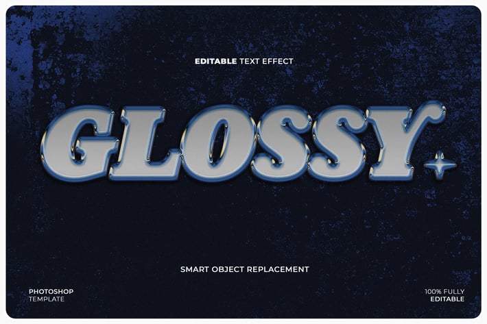 Glossy Silver Text Effect