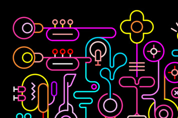 Three options of the Abstract Art vector artwork