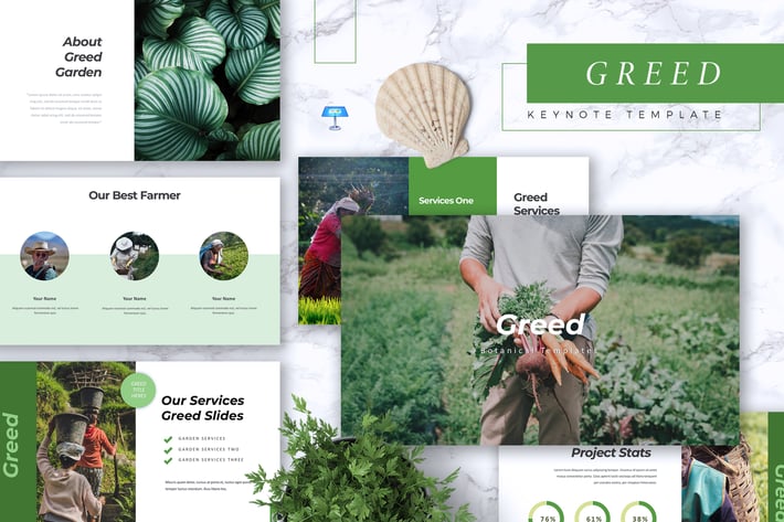 GREED - Botanical Keynote Template