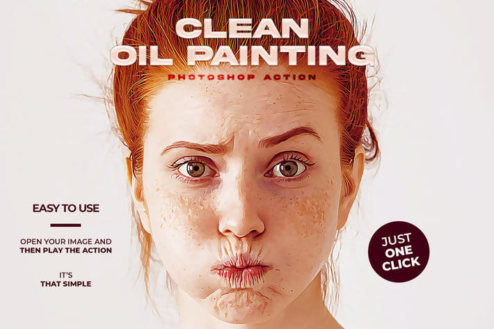 Clean Oil Painting Photoshop Action