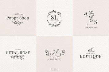 Romantic Feminine Premade Logos pt 2