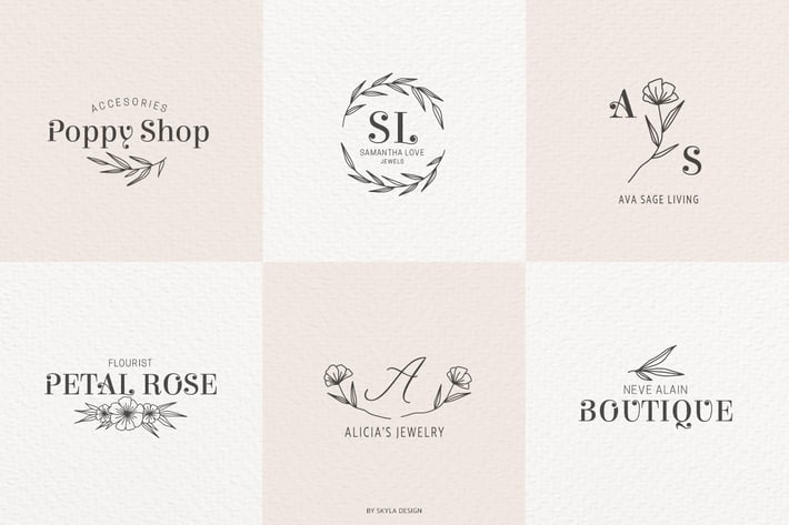 Romantic Feminine Premade Logos pt 2