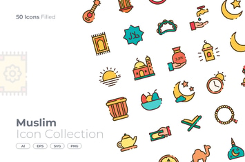 Muslim Filled Icon