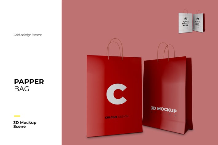 Papper Bag Mockup 