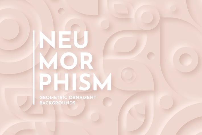 Neumorphism - Geometric Ornament Background Set