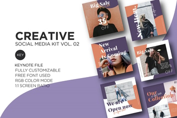 Creative Social Media Kit vol. 02 - Keynote