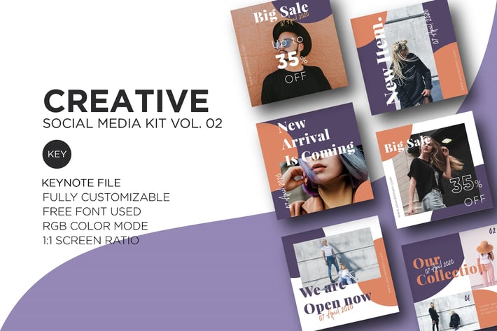 Creative Social Media Kit vol. 02 - Keynote