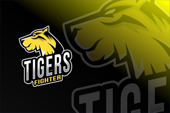 Tigers Fighter Esport Logo Template