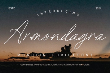 Armondagra - Monoline Scrift Font