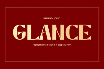 Glance - A Modern Twist on Vintage Retro Font