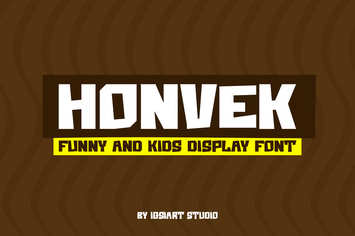Honvek - Funny & Kids Display Font