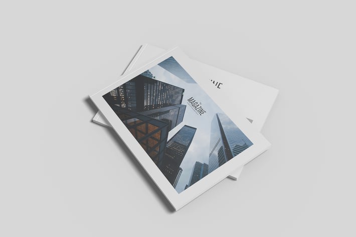 Landscape A4 Minimalist Magazine Mockup 