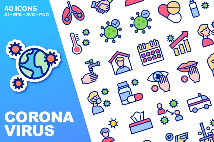 Coronavirus Color Icons