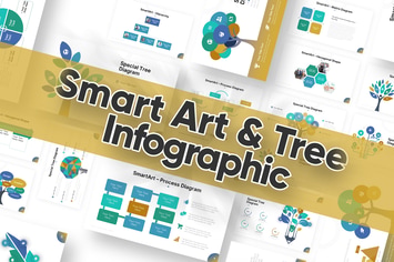 Smart Art & Tree Diagram Powerpoint Template
