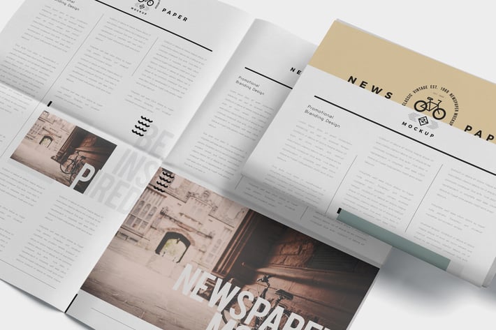 Tabloid Size Newspaper Mockups
