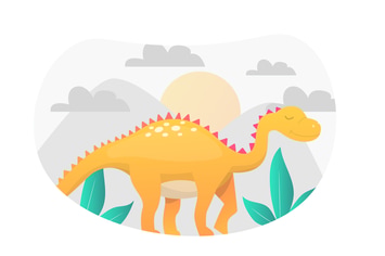 Dinosaur Flat Illustration
