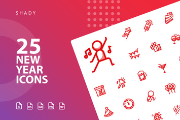 New Year Shady  Icons
