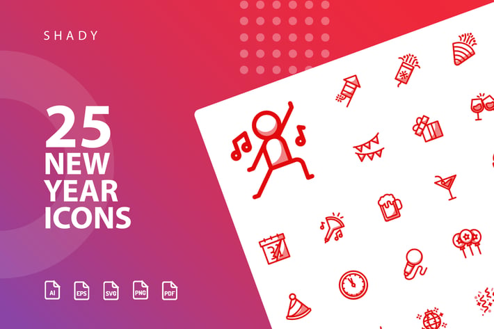 New Year Shady  Icons