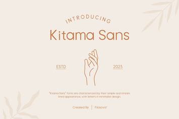 Kitama Sans Font | Sans Serif