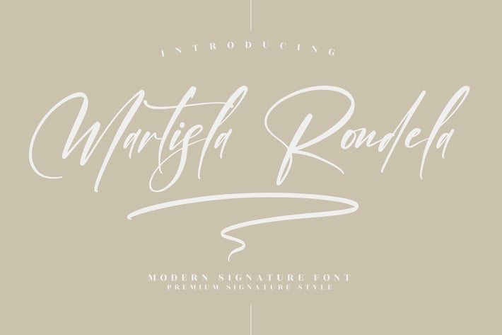 Martisla Rondela Modern Signature Font
