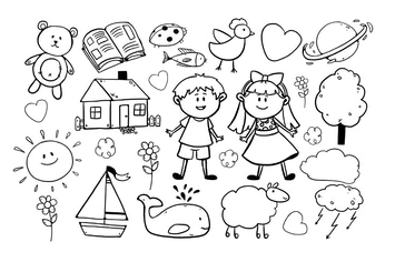 Children Drawings / 3 different sheets
