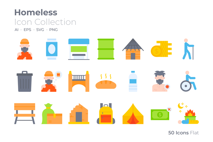 Homeless Color Icon