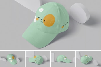 5 Baseball Cap Mockups - V2