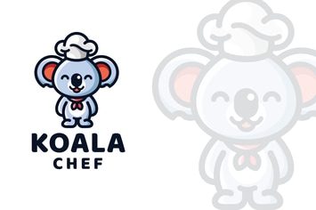 Koala Chef Logo Template