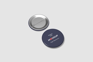 Pin Button Badge Mockup Vol.2