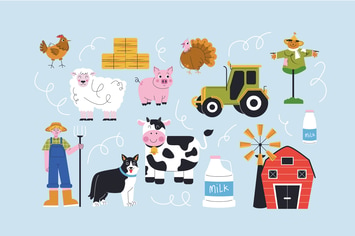 Farm Illustration Set 