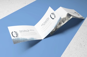 A4/ A5 Landscape Bifold Brochure Mockups V2