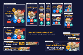 NonProfit Fundraising Charity Banners Ad