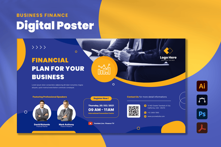 Business Financial Digital Poster