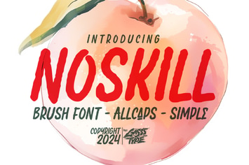 Noskill – Simple All Caps Brush Font 
