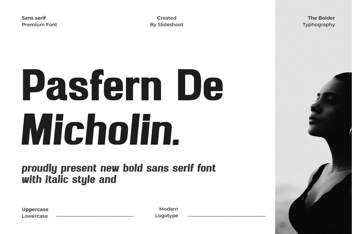 Pasfern De Micholin || Sans Serif Font With Italic