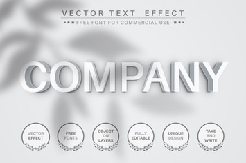 White stone - editable text effect,  font style 