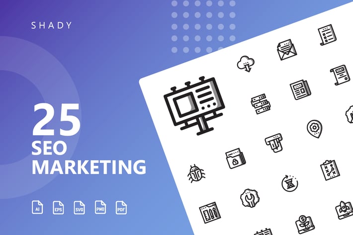 SEO Marketing Shady Icons